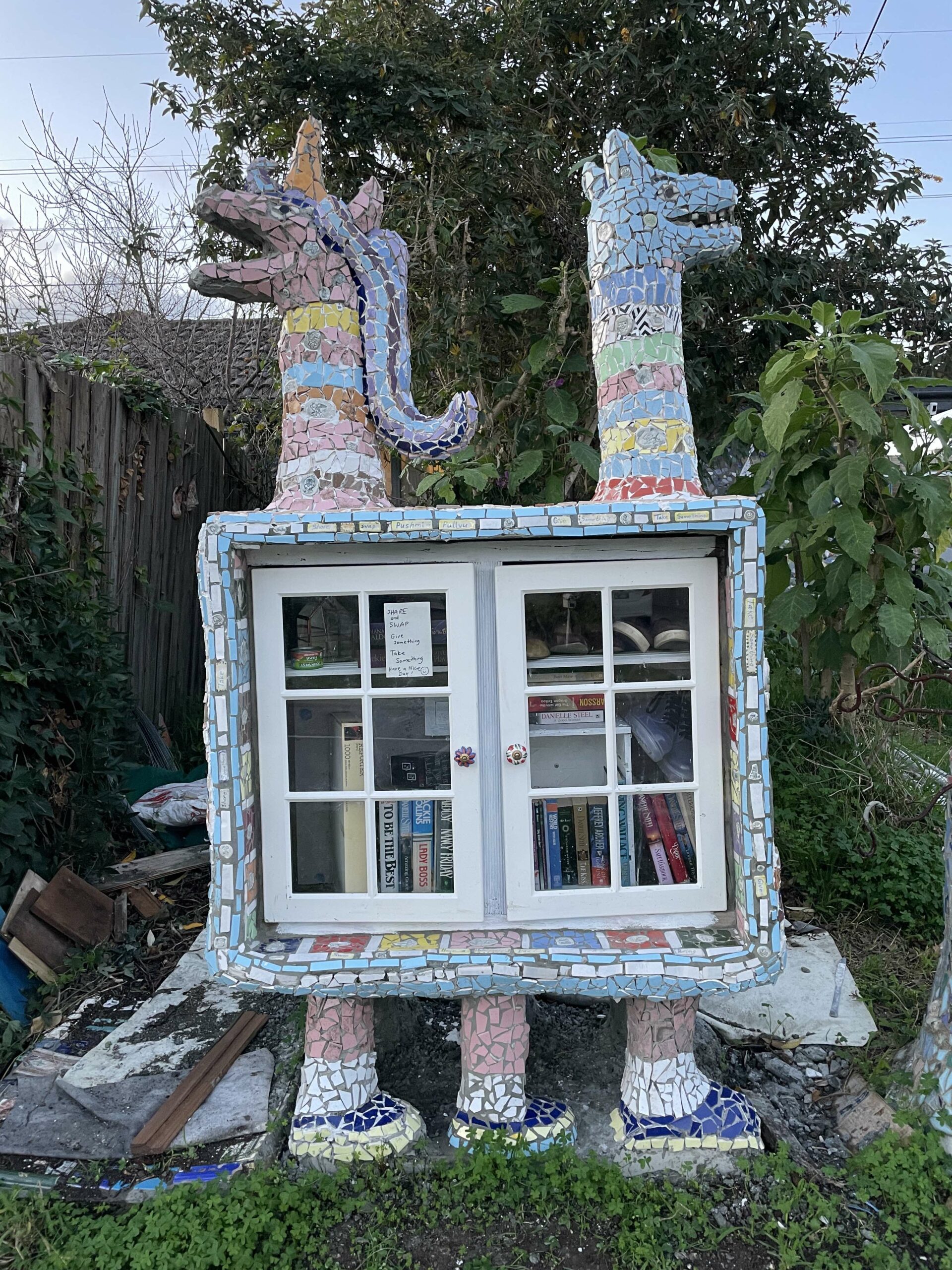 small-final-street-library-photo A one-off Street Library inspired by Doctor Dolittle's Pushmi-Pullyu.